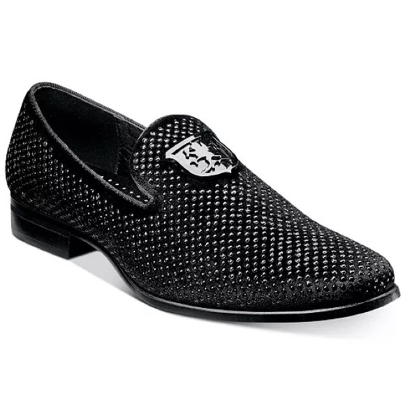 STACY ADAMS Men\'s Swagger Studded Ornament Slip-on Loafer Size 7 NEW